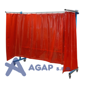 TransFlex ochranná zástěna, červená 3700 × 1950 mm