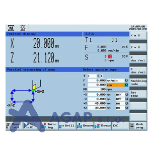 Siemens Manual Machine Plus (MM+) jednoduché ovládání cyklu