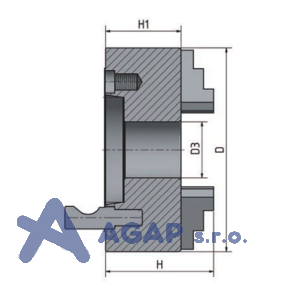 3-čelisťové sklíčidlo s centrickým upínáním ø 200 mm Camlock 6